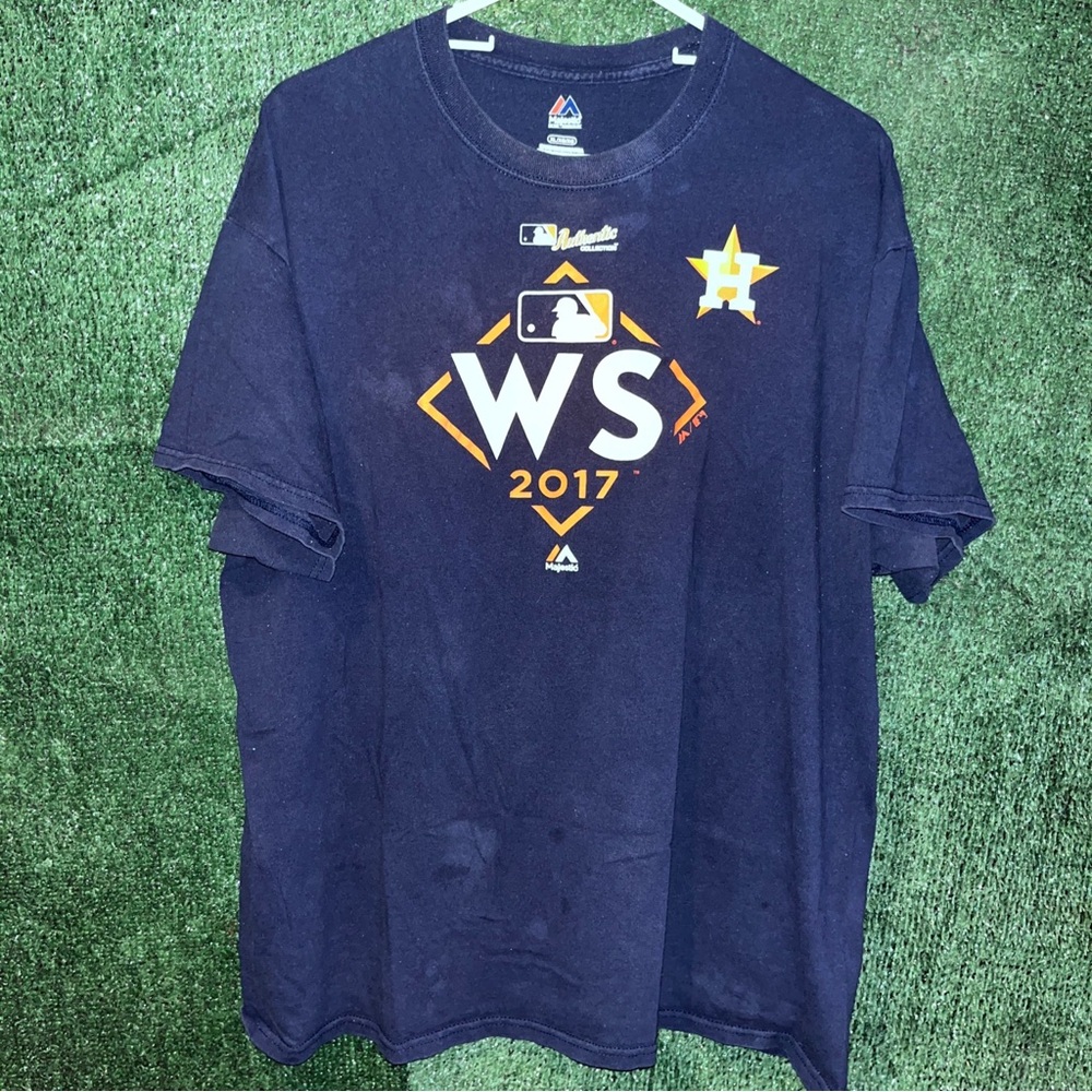 Houston Astros 2017 World Series Navy Blue Shirt XL Texas MLB